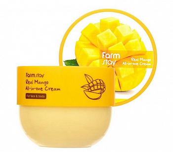 FarmStay Многофункциональный крем с экстрактом манго Real Mango All-in-one Cream, 300 мл - фото и картинки